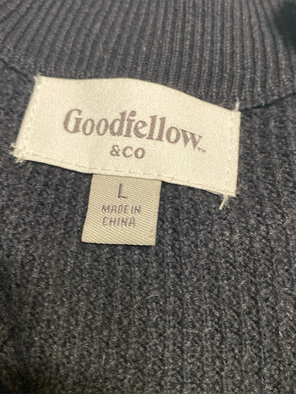 Goodfellow & Co Men's Black Ribbed Crewneck Sweater